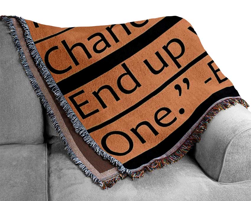 Funny Quote Bill Gates Be Nice To Nerds Woven Blanket