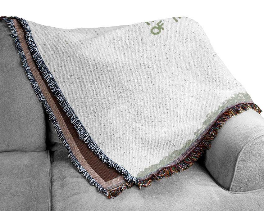 Funny Quote Sometimes I Think The Surest Sign Lime Green Woven Blanket