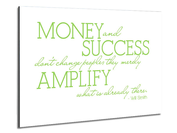 Motivationszitat Will Smith Geld und Erfolg Lime Green