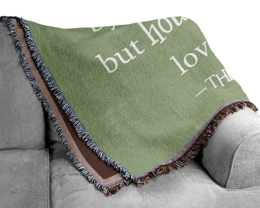 Movie Quote Wizard Of Oz A Heart Is Not Judged Lime Green Woven Blanket