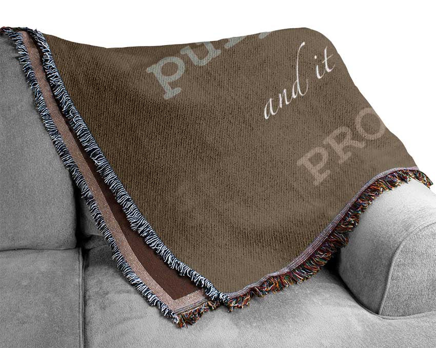 Motivational Quote Gabrielle Bernstein Allow Your Passion Beige Woven Blanket