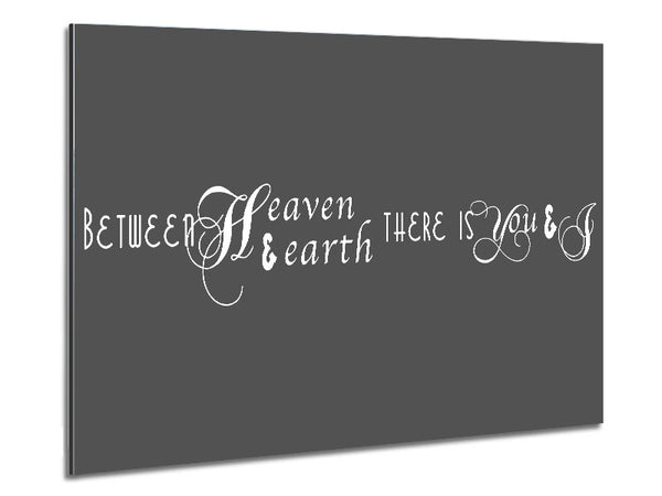 Between Heaven And Earth Grey Metal Print