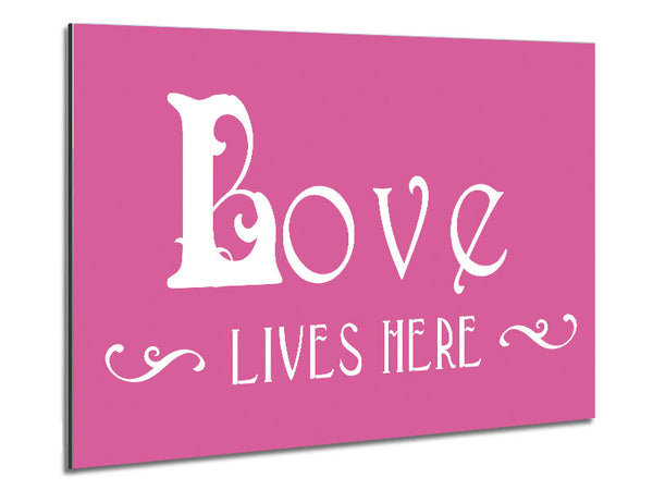 Liebeszitat Liebe lebt hier Vines Pink