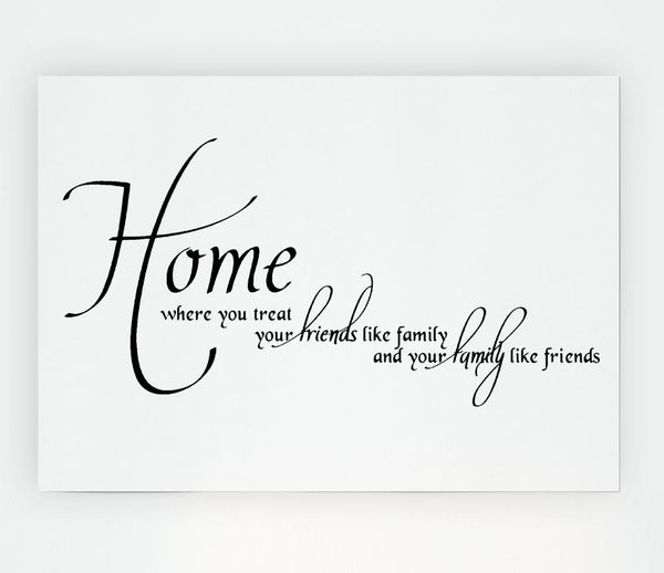 Family Quote Home Family Friends Print Poster Wall Art