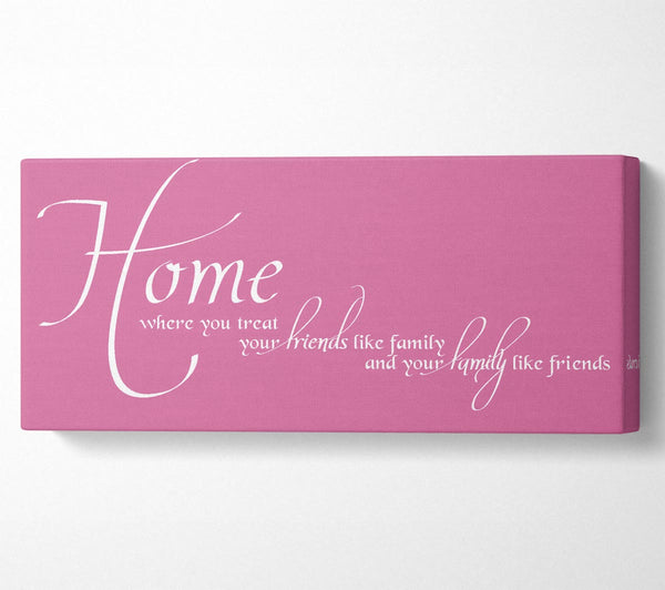Family Quote Home Family Friends Pink