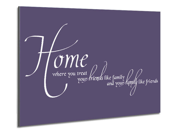 Familienzitat Home Familie Freunde Lila