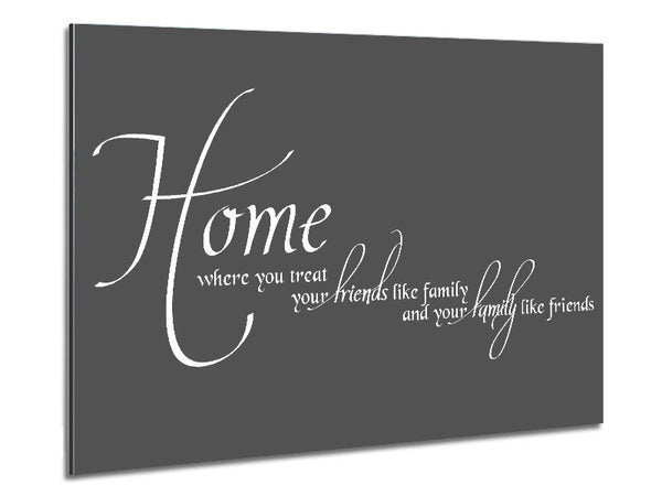 Familienzitat Home Familie Freunde Grau
