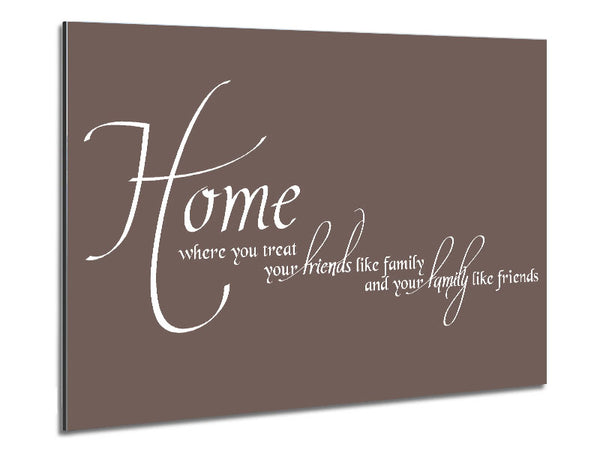Familienspruch Home Familie Freunde Beige