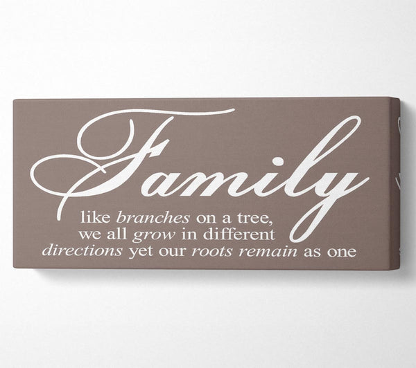 Family Quote Family We All Grow In Different Directions Beige