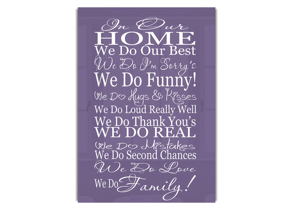 In unserem Zuhause machen wir Familie Lilac