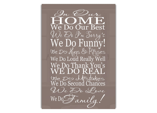 In unserem Zuhause machen wir Familie Beige