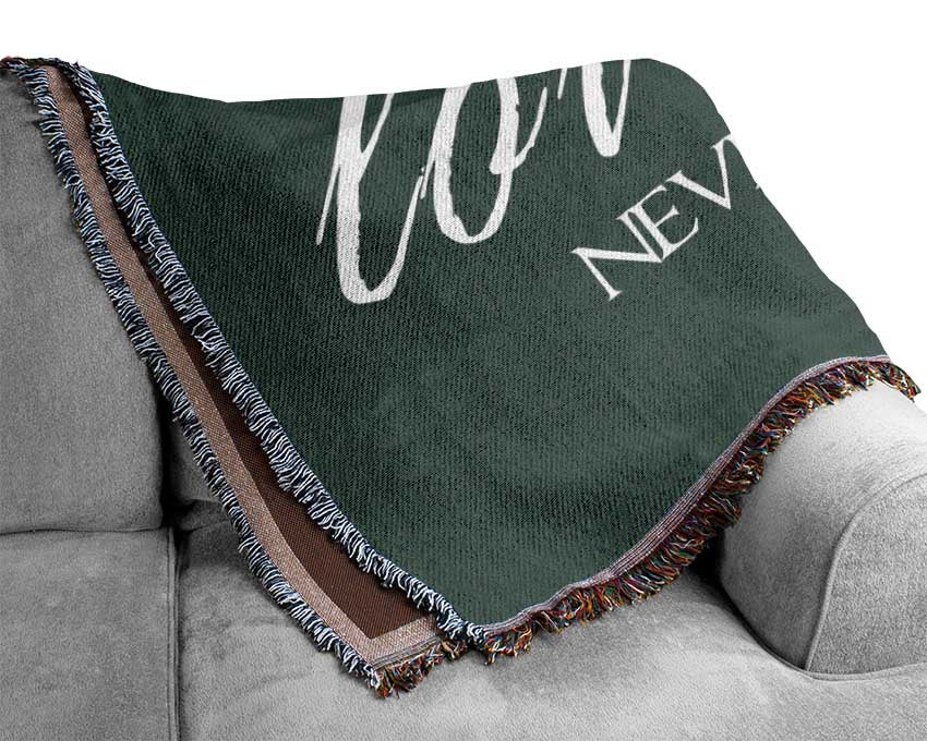 Love Quote A True Love Story Never Ends Grey Woven Blanket