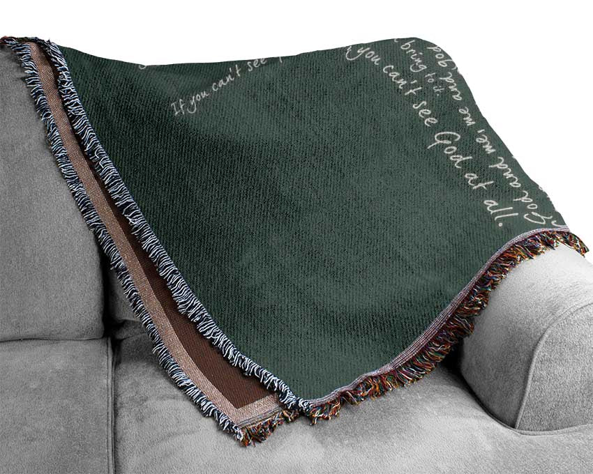 Love Quote The Love Tree Grey Woven Blanket