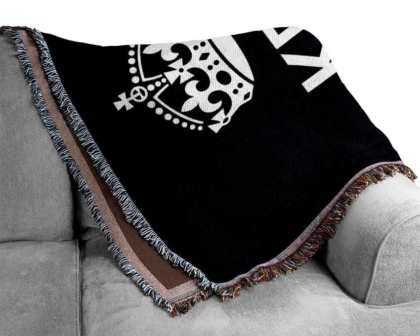 Kitchen Quote Keep Calm Vodka Woven Blanket