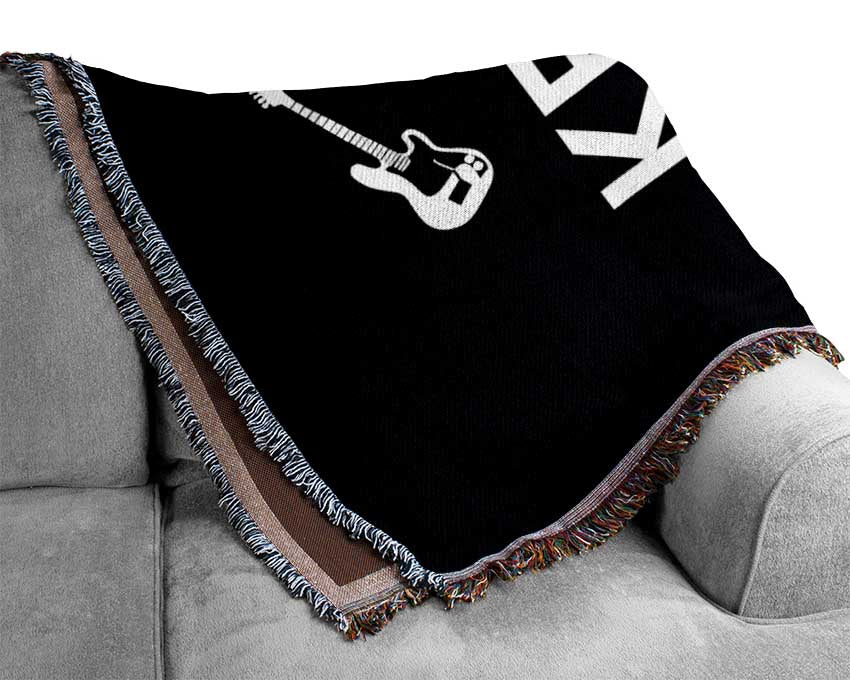 Kitchen Quote Keep Calm Jack Daniels Woven Blanket