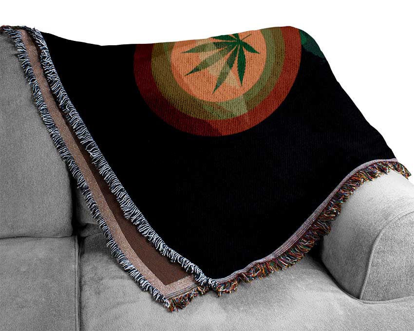 Keep Calm Weed Black Woven Blanket