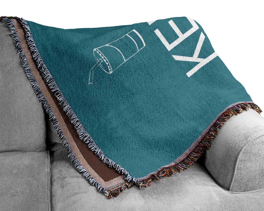 Kitchen Quote Keep Calm Sweet Tea Woven Blanket