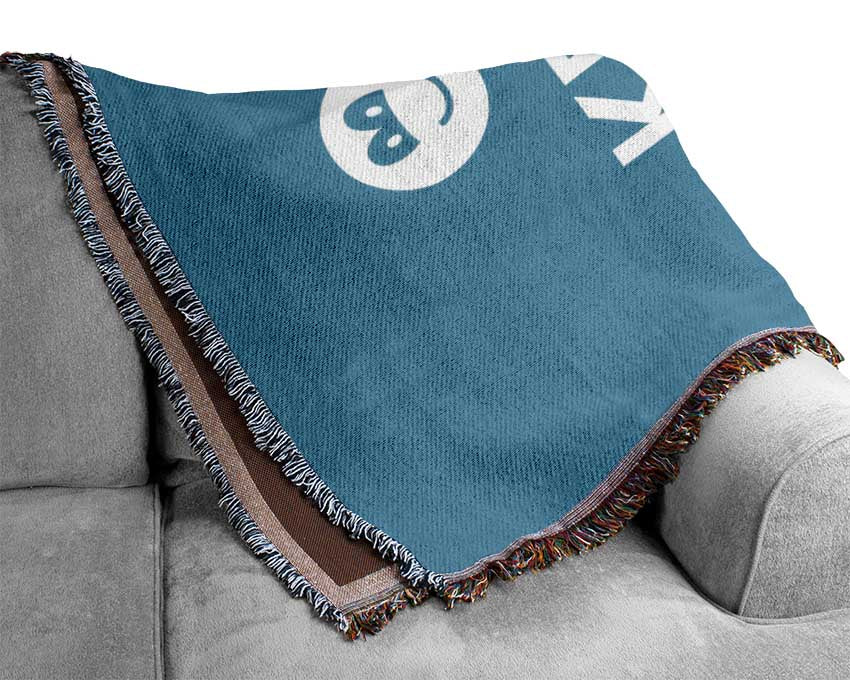 Keep Calm Keep Smiling Woven Blanket