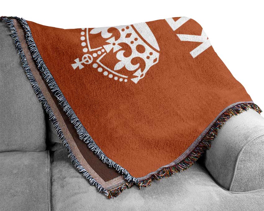 Girls Room Quote Keep Calm Fun Orange Woven Blanket