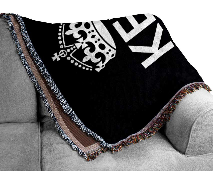 Keep Calm And Rock On Woven Blanket