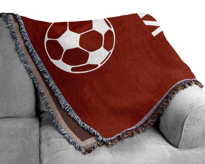 Keep Calm And Play Soccer Woven Blanket
