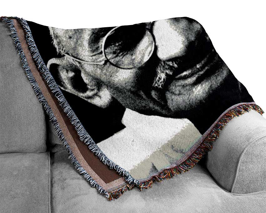Motivational Quote Gandhi Do It Woven Blanket