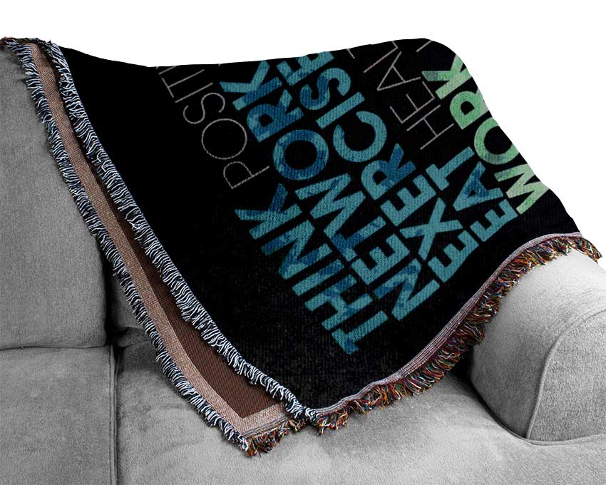 Think Positively Woven Blanket