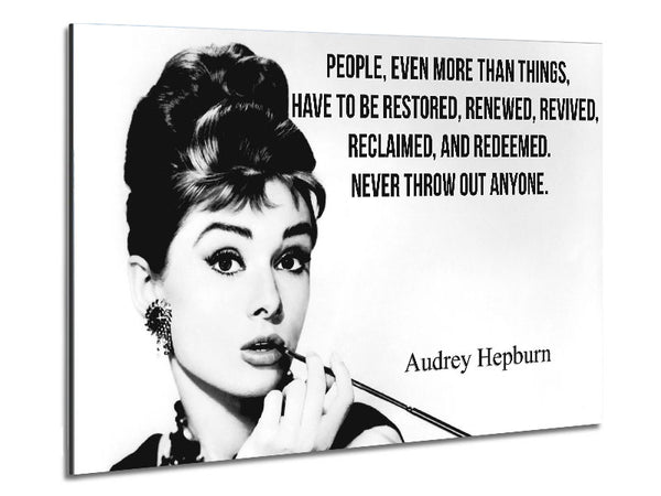 Filmzitat Audrey Hepburn Niemals wegwerfen