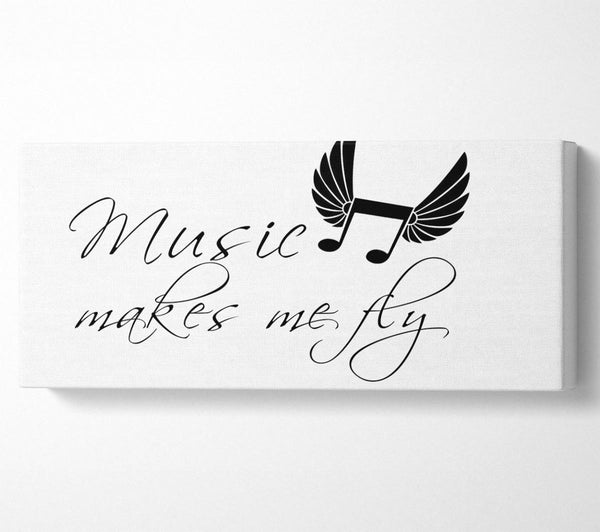Jungenzimmer Zitat Music Makes Me Fly Weiß
