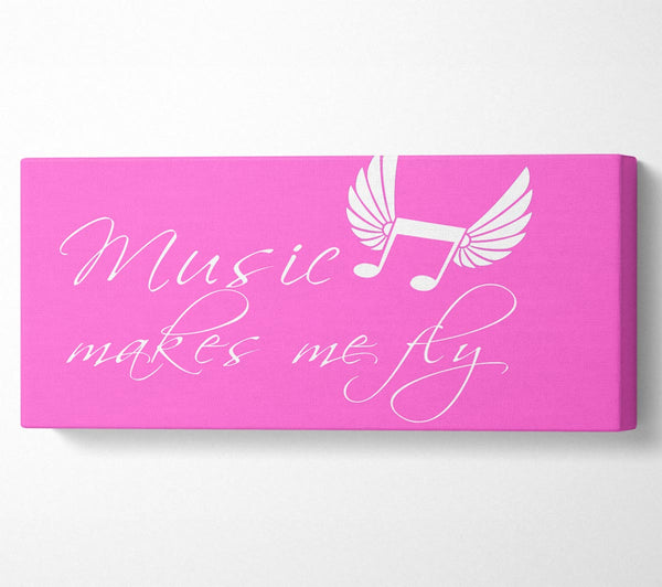 Girls Room Quote Music Makes Me Fly Vivid Pink