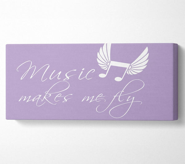 Jungenzimmer Zitat Music Makes Me Fly Lila