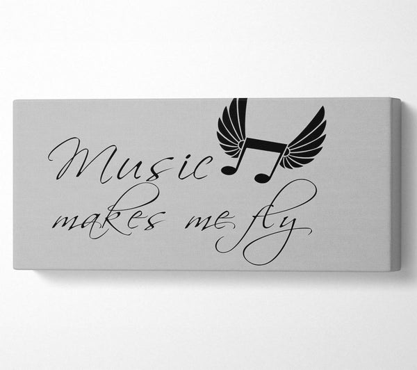 Jungenzimmer Zitat Music Makes Me Fly Grau