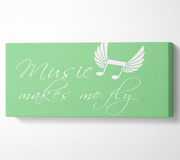 Jungenzimmer Zitat Music Makes Me Fly Grün