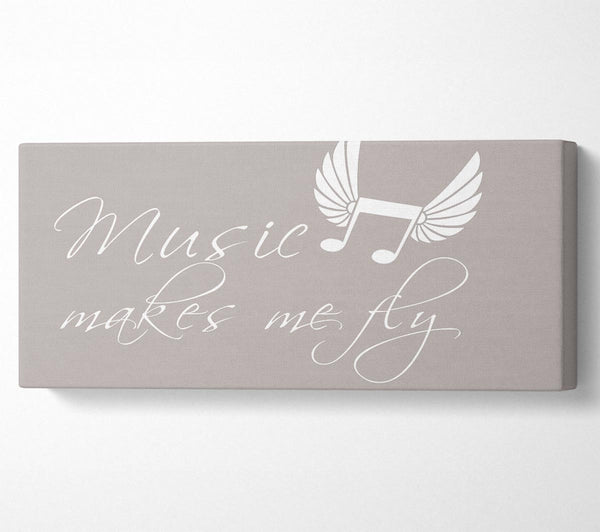 Jungenzimmer Zitat Music Makes Me Fly Beige
