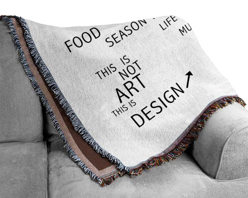 Love Quote Love Life White Woven Blanket