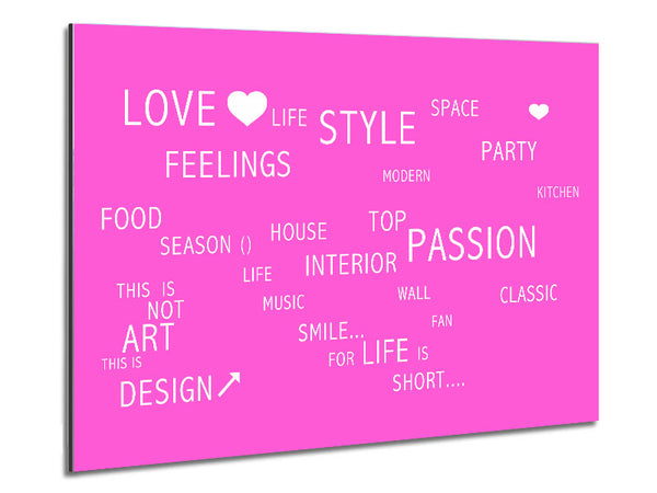 Liebeszitat Liebesleben Vivid Pink