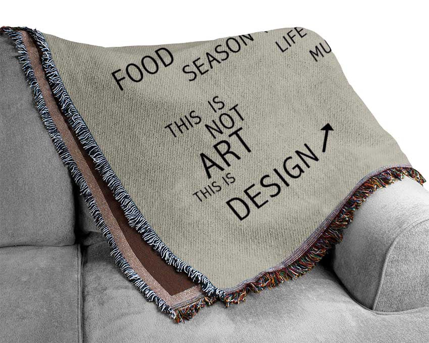 Love Quote Love Life Grey Woven Blanket