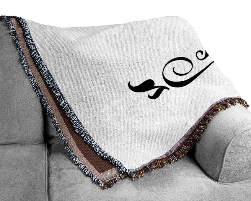 Love Quote Forever With You White Woven Blanket
