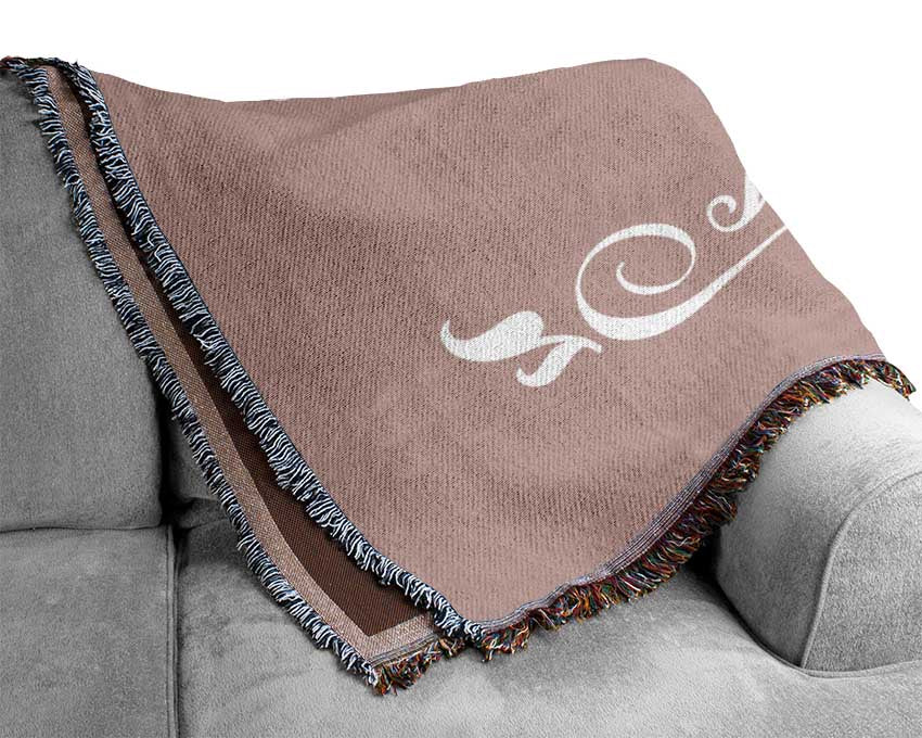 Love Quote Forever With You Vivid Pink Woven Blanket