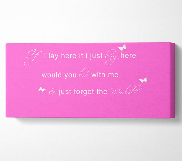 Music Quote If I Lay Here Snow Patrol 2 Vivid Pink