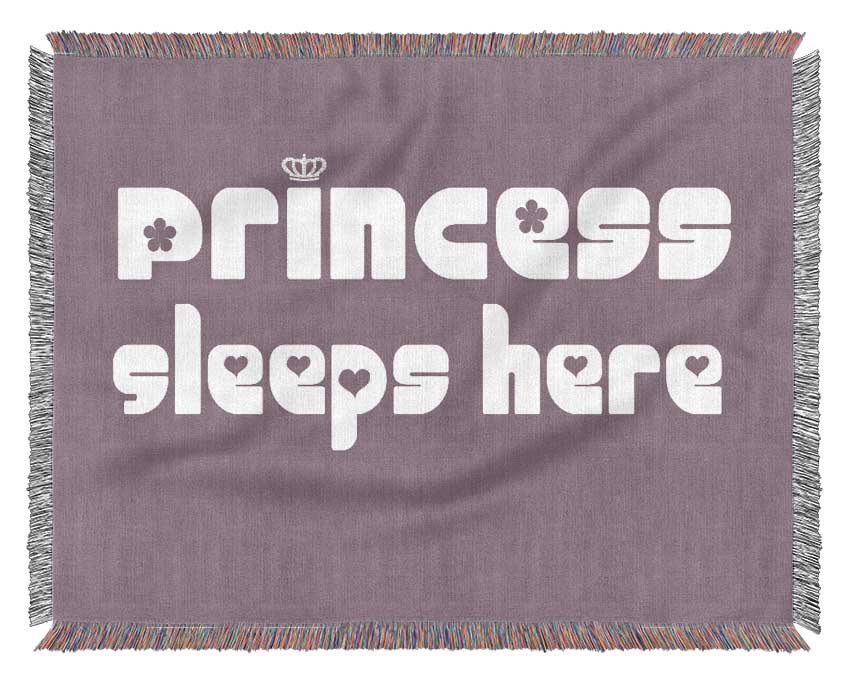 Princess sleeps 2 Dusty Pink Woven Blanket