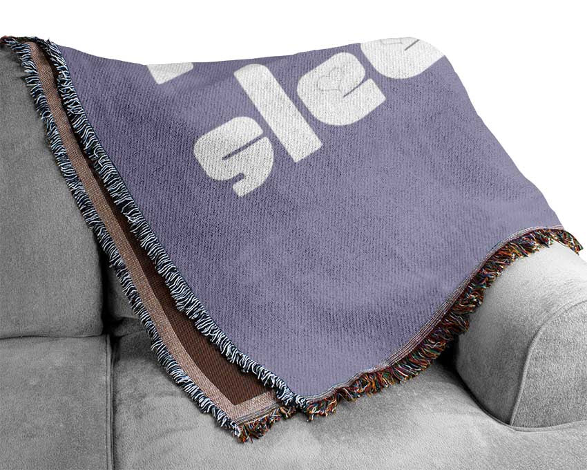 Princesss Sleeps Here 2 Lilac Woven Blanket