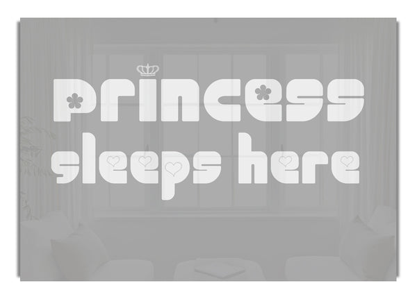 Princesss Sleeps Here 2 Grau Weiß