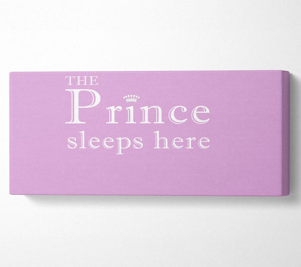 Nursery Quote The Prince Sleeps Here Pink
