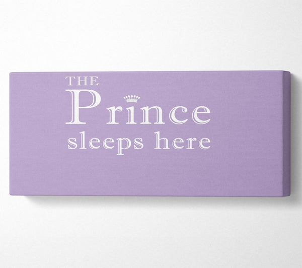 Nursery Quote The Prince Sleeps Here Lilac