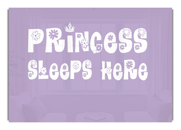 Prinzessin schläft hier Lila