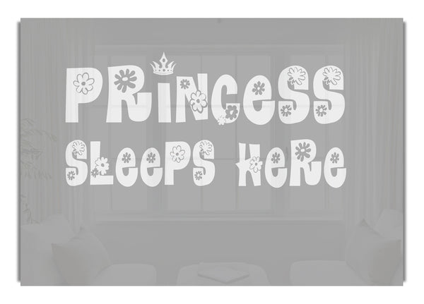 Princesss Sleeps Here Grau Weiß