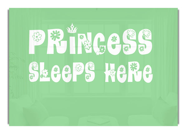 Prinzessin schläft hier Grün