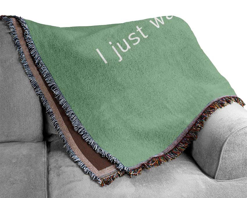 Music Quote Today I Dont Feel Like Bruno Mars Green Woven Blanket