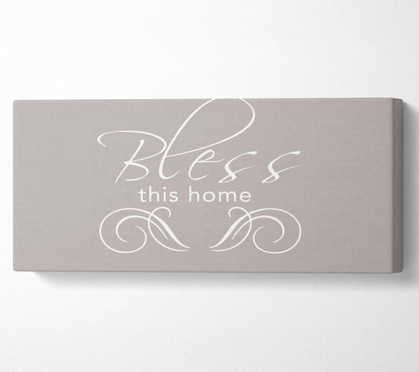 Home Quote Bless This Home Beige